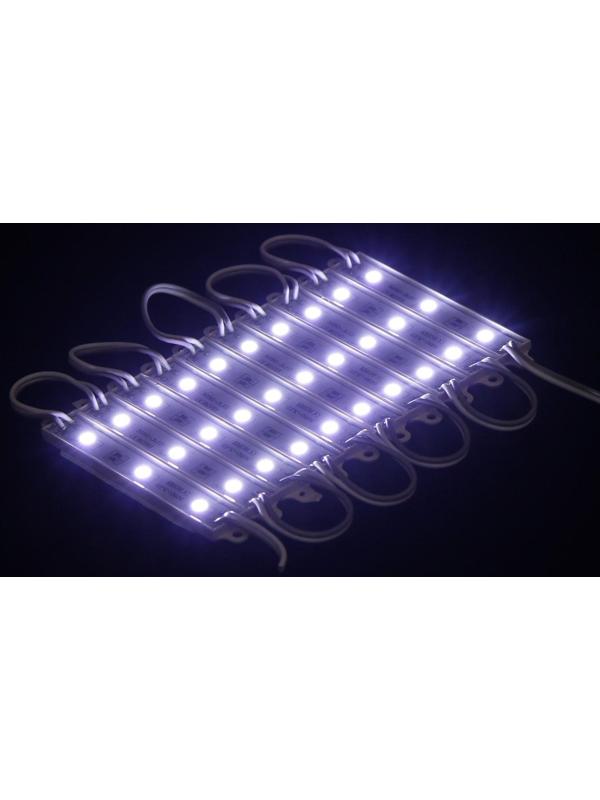 Светодиодная подсветка салона, 3 LED, 9х1.1 см, 12 В, IP68, клейкая основа, свет белый