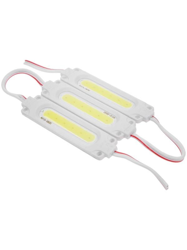 Светодиодная подсветка салона, COB, 7×1.6 см,12 В,1 Вт,клейкая основа, белый