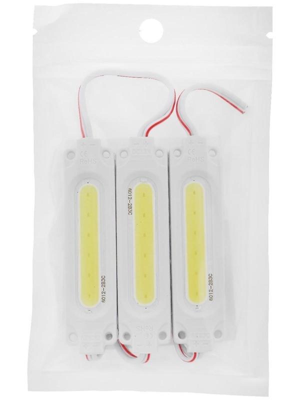 Светодиодная подсветка салона, COB, 7×1.6 см,12 В,1 Вт,клейкая основа, белый