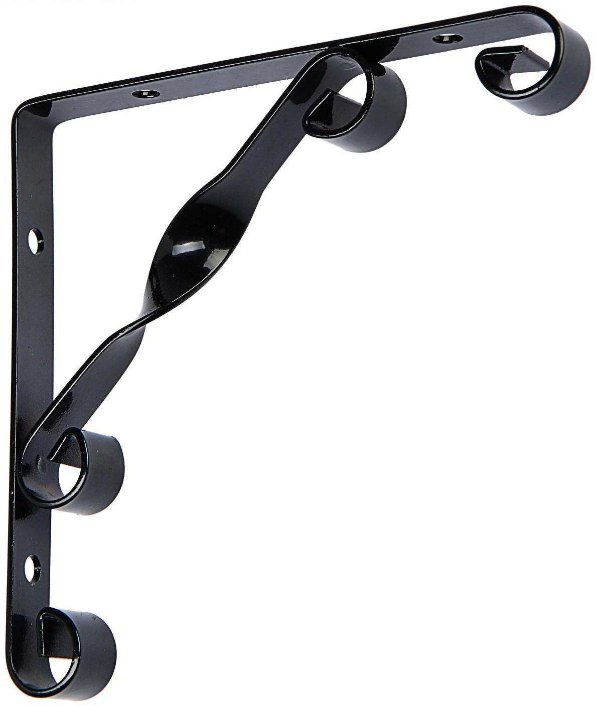 Кронштейн ТУНДРА, LIGHT, 150х150, металл, черный