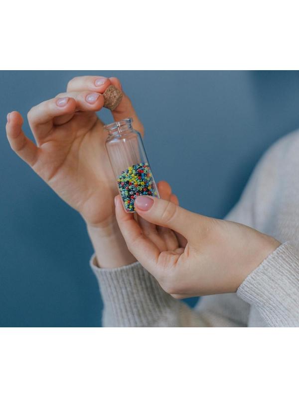 Баночки для хранения бисера d = 3 × 7,3 см, 5 шт