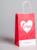 Пакет подарочный крафт «With LOVE», 12 х 21 х 9 см