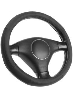 Оплётка Cartage, натуральная кожа, перфорация, размер 38 см, черный