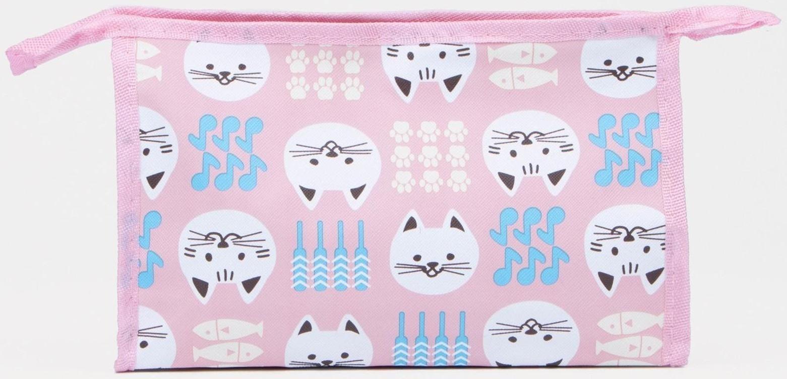 Косметичка на молнии, цвет розовый