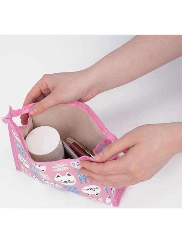 Косметичка на молнии, цвет розовый