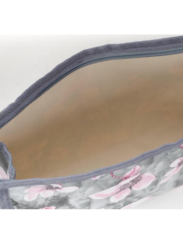 Косметичка на молнии, цвет серый