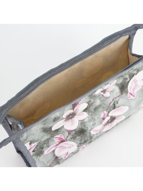 Косметичка на молнии, цвет серый