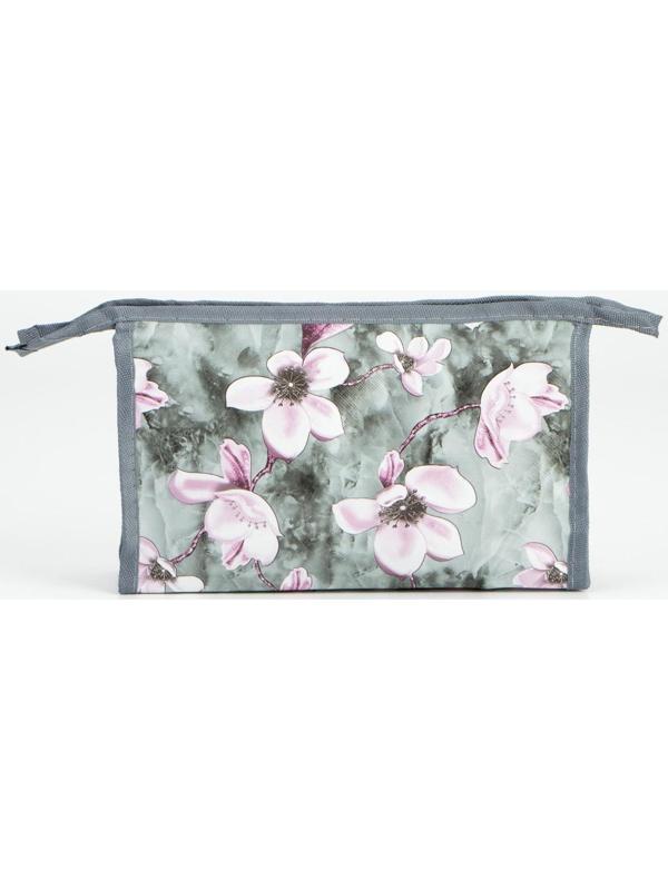 Косметичка на молнии, цвет серый