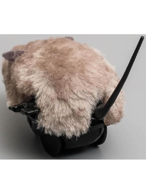 Мышь заводная меховая малая, 8,5 см, серая