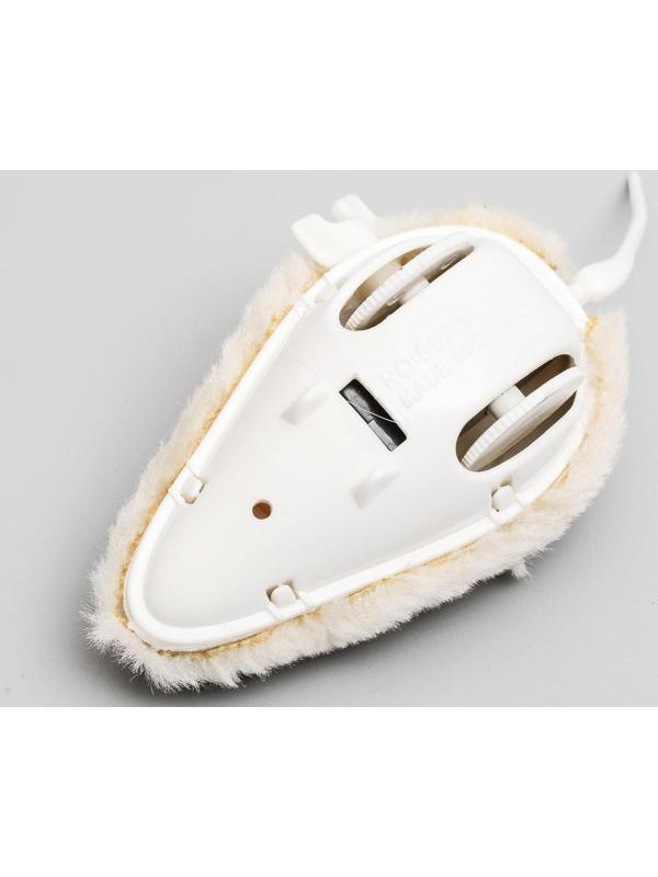 Мышь заводная меховая малая, 8,5 см, бежевая