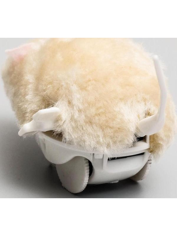 Мышь заводная меховая малая, 8,5 см, бежевая