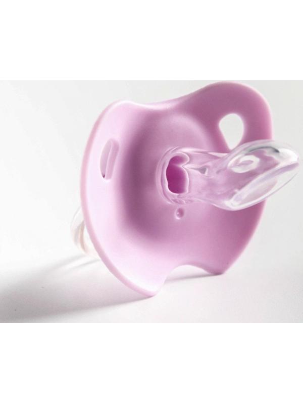 Соска-пустышка ортодонтическая, силикон, от 6 мес., с колпачком, МИКС для девочки