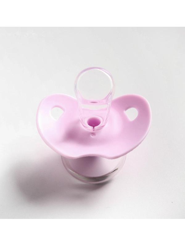 Соска-пустышка ортодонтическая, силикон, от 6 мес., с колпачком, МИКС для девочки