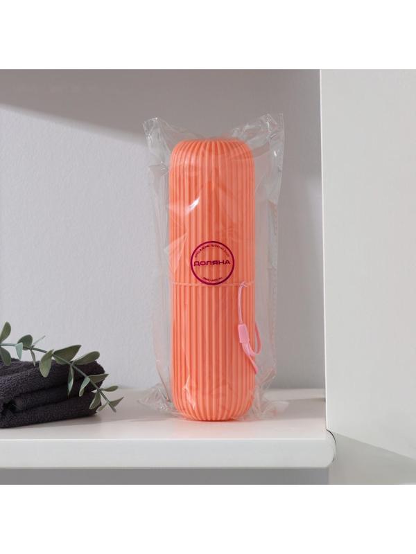 Футляр для зубной щётки и пасты Доляна «Ребрис», 19 см, цвет МИКС