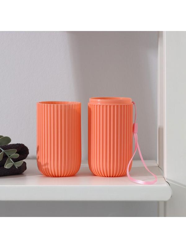 Футляр для зубной щётки и пасты Доляна «Ребрис», 19 см, цвет МИКС