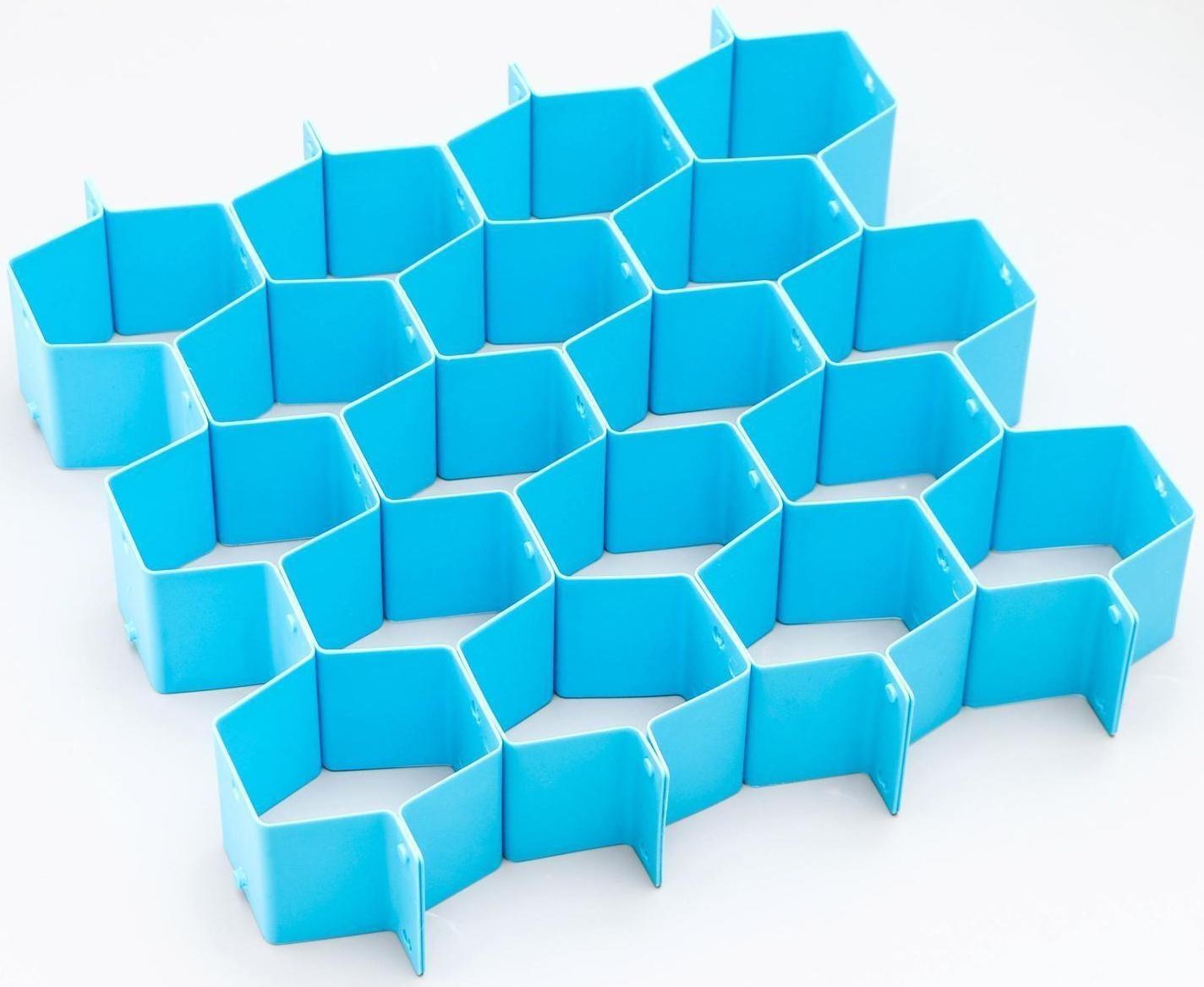 Органайзер-разделитель для ящиков, 8 перегородок, 34,3×6,6 см, цвет МИКС