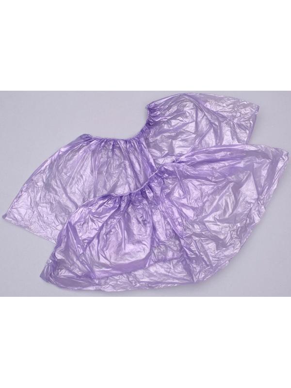 Бахилы медицинские UNITE, фиолетовые, 400 x 150 мм., 25 мкм., 2,5 г, 50 пар