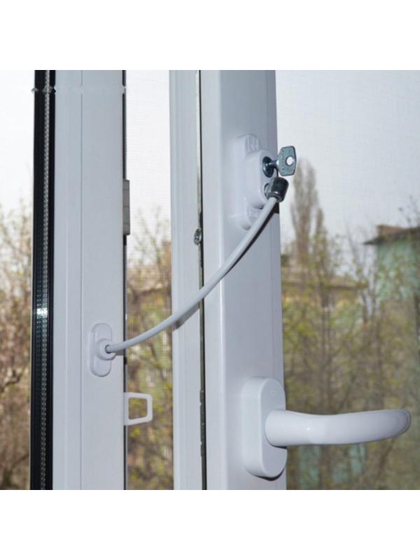 Блокиратор раздвижных дверей и окон, цвет белый