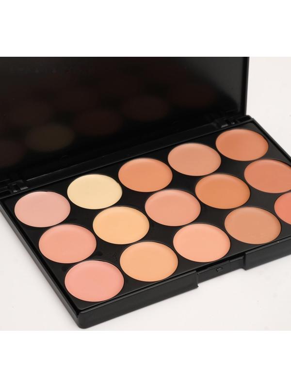 Палетка корректоров для лица, 15 цветов