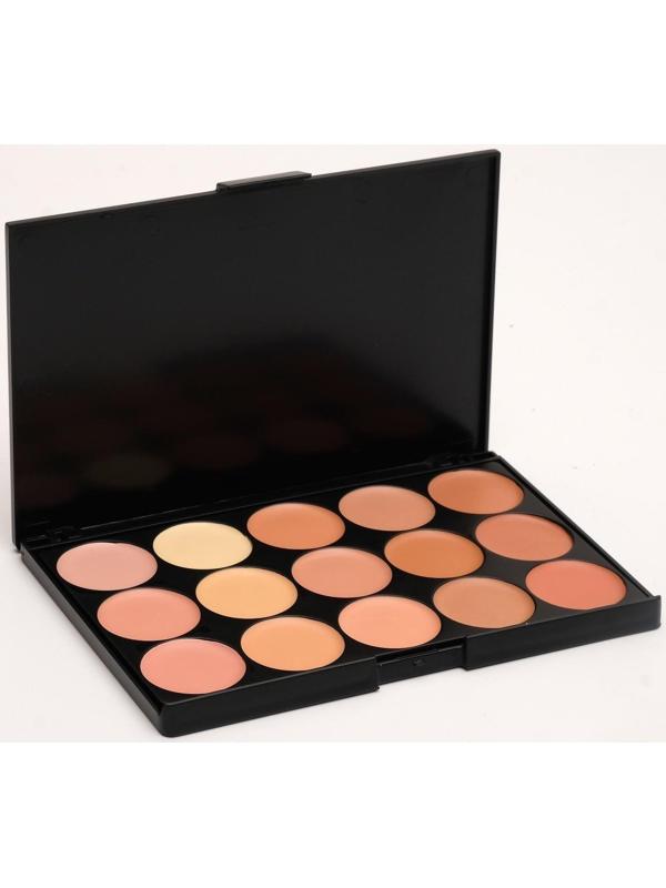 Палетка корректоров для лица, 15 цветов