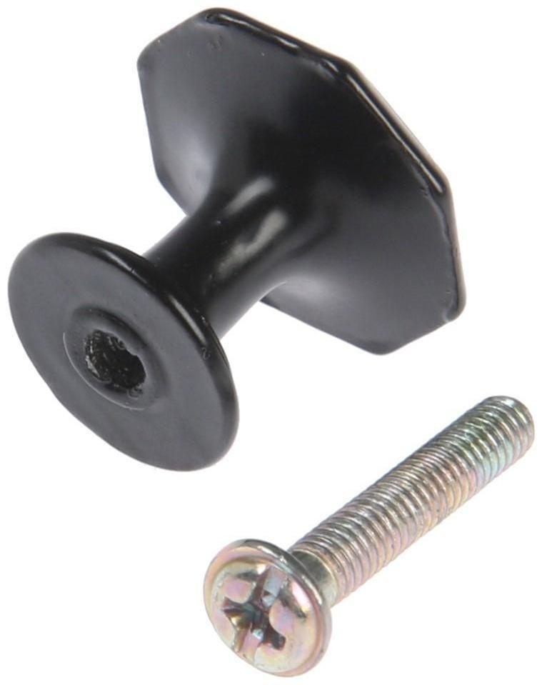 Ручка кнопка ТУНДРА LIGHT РК034BL, цвет черный