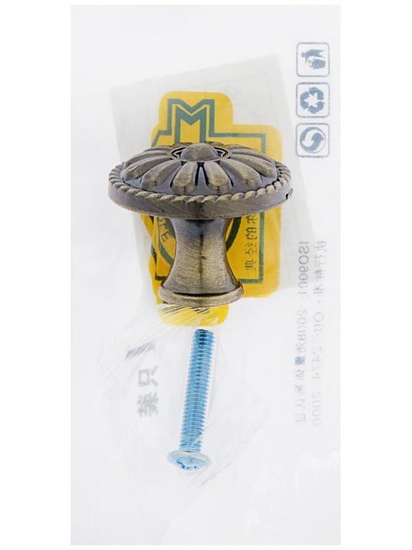 Ручка кнопка ТУНДРА РК112, цвет бронза