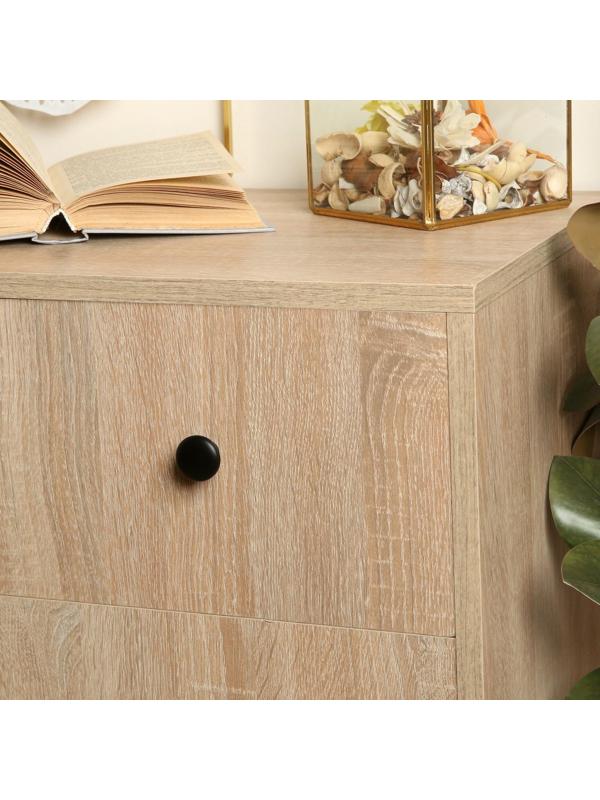 Ручка кнопка WAVE ТУНДРА РК120BL, черная