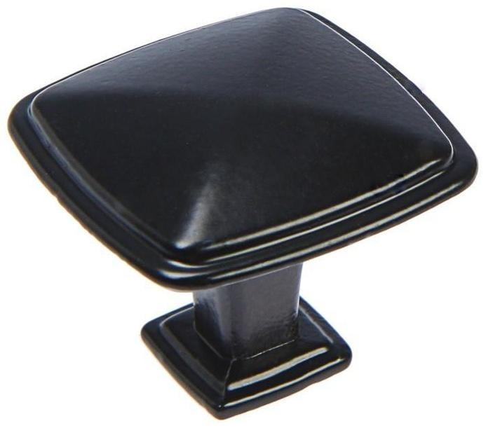 Ручка кнопка ТУНДРА РК112BL (MK112BL), черная