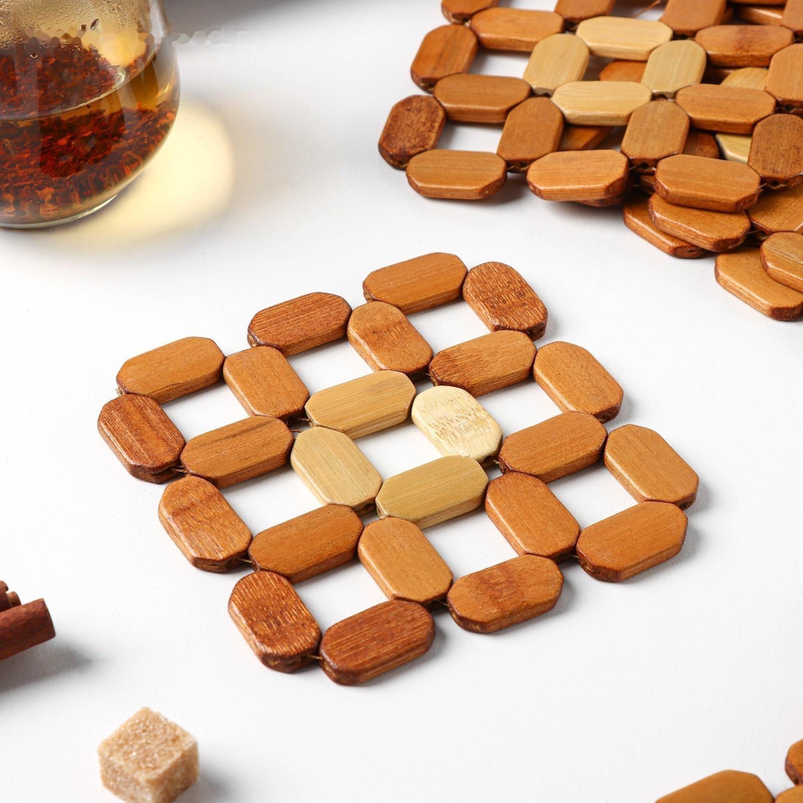 Подставка под горячее «Бамбук», 12×12 см