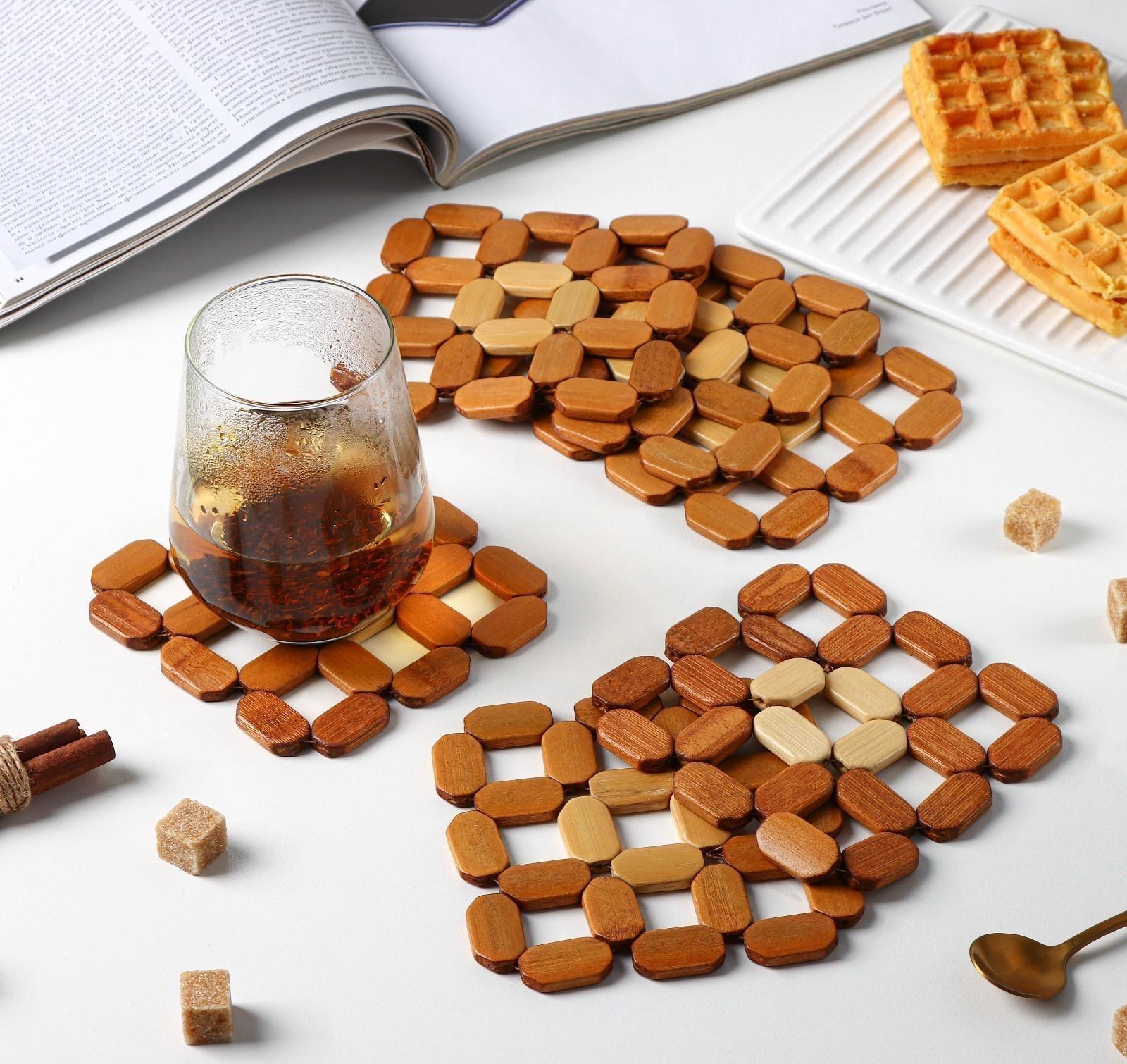 Подставка под горячее «Бамбук», 12×12 см