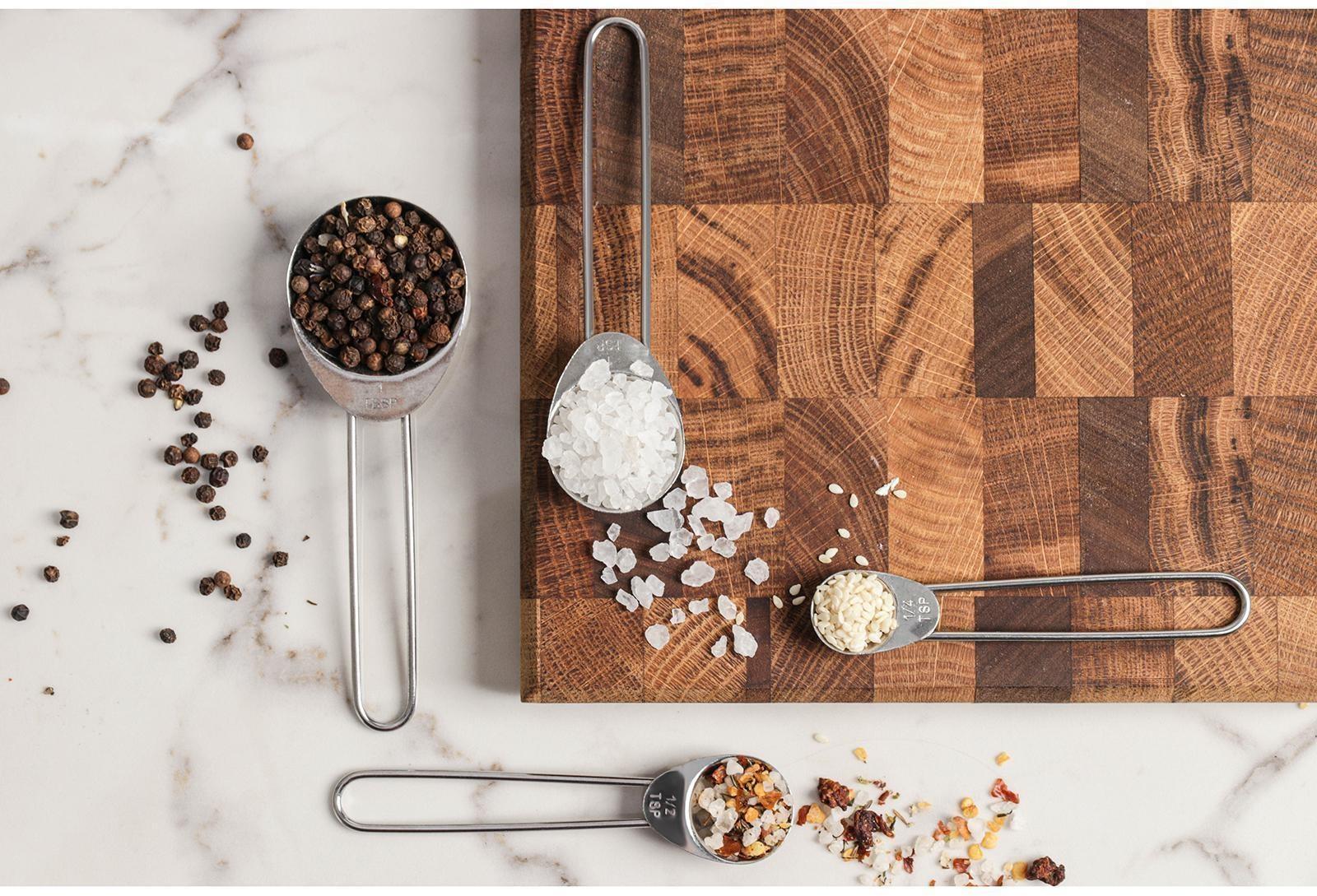 Набор мерных ложек Доляна «Металлик», 4 шт: 1,25/2,5/5/15 мл