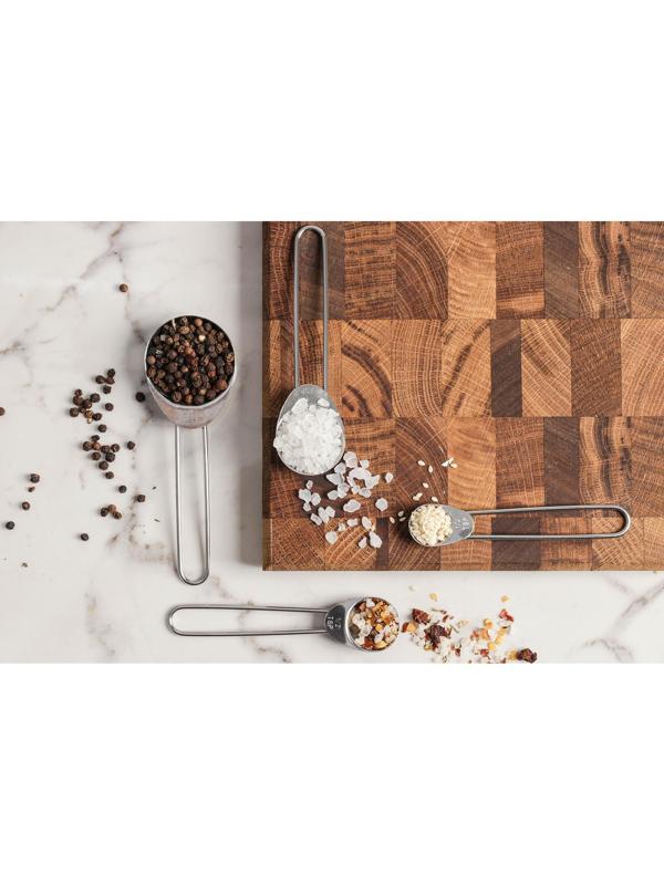 Набор мерных ложек Доляна «Металлик», 4 шт: 1,25/2,5/5/15 мл