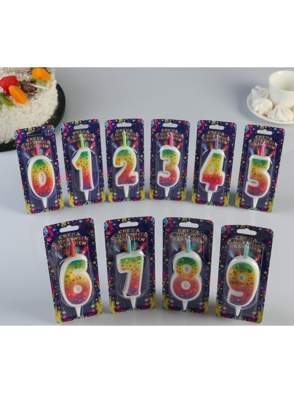 Шоу-бокс со свечами для торта цифры 