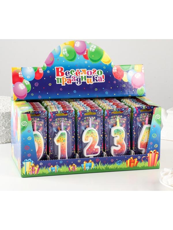 Шоу-бокс со свечами для торта цифры 