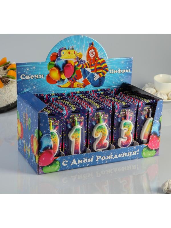 Шоу-бокс со свечами для торта цифры 