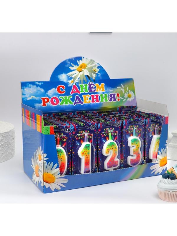 Шоу-бокс со свечами для торта цифры 
