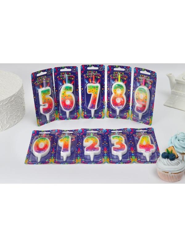 Шоу-бокс со свечами для торта цифры 