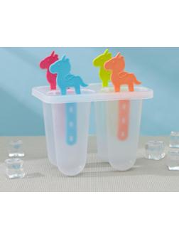 Форма для мороженого «Цветной единорог», 12,5×8×14 см, 4 ячейки, цвет МИКС