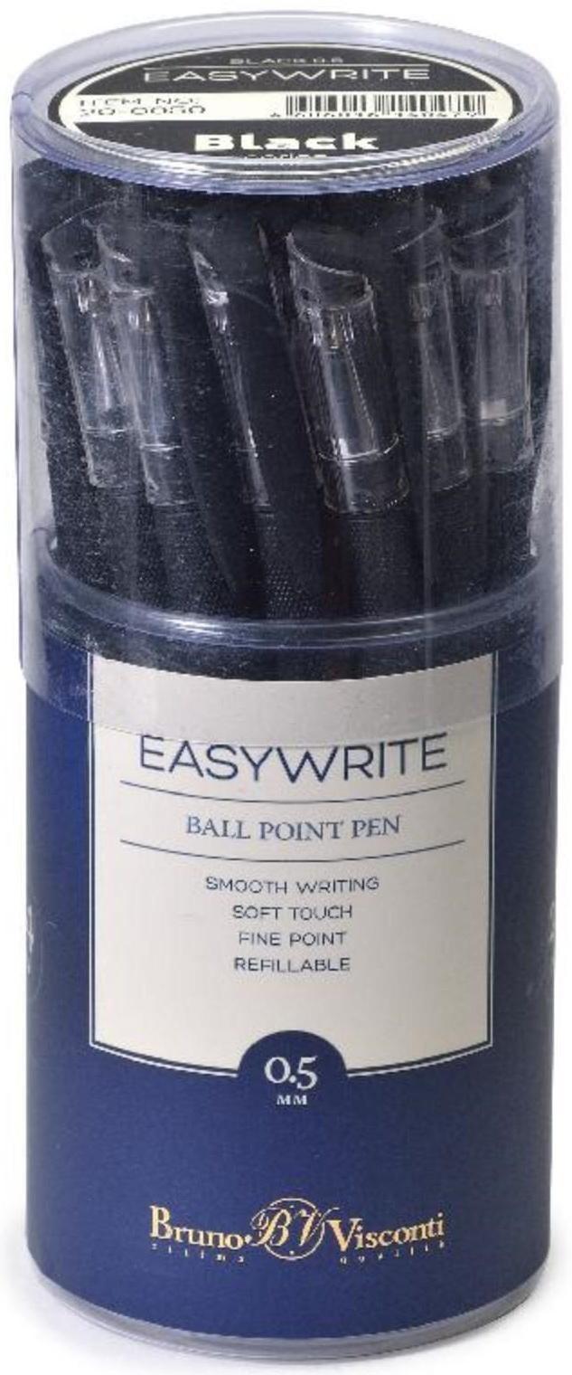 Ручка шариковая EasyWrite Black, 0.5 мм, чёрные чернила, матовый корпус Silk Touch