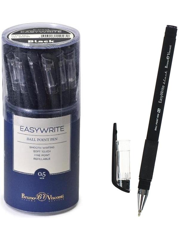 Ручка шариковая EasyWrite Black, 0.5 мм, чёрные чернила, матовый корпус Silk Touch