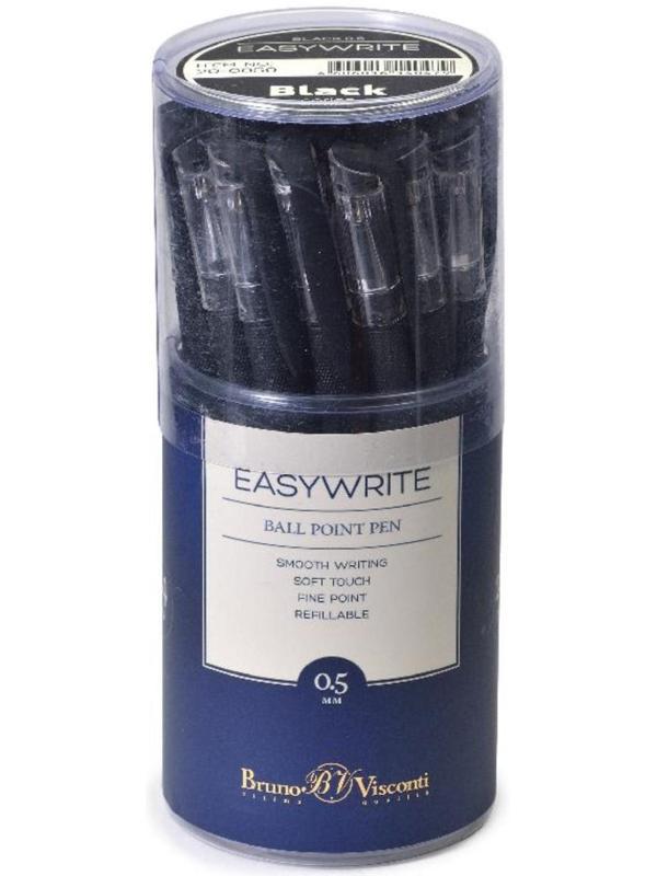 Ручка шариковая EasyWrite Black, 0.5 мм, чёрные чернила, матовый корпус Silk Touch
