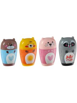 Точилка 1 отверстие с контейнером и ластиком 