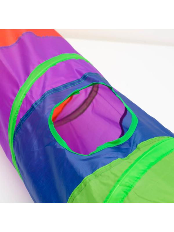 Туннель для кошек с игрушкой, 120 х 25 см, разноцветный