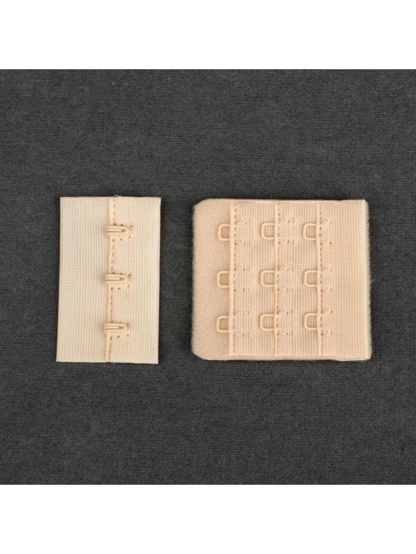 Застёжка для бюстгальтера, 3 ряда 3 крючка, 4,5 см, 10 шт, цвет бежевый