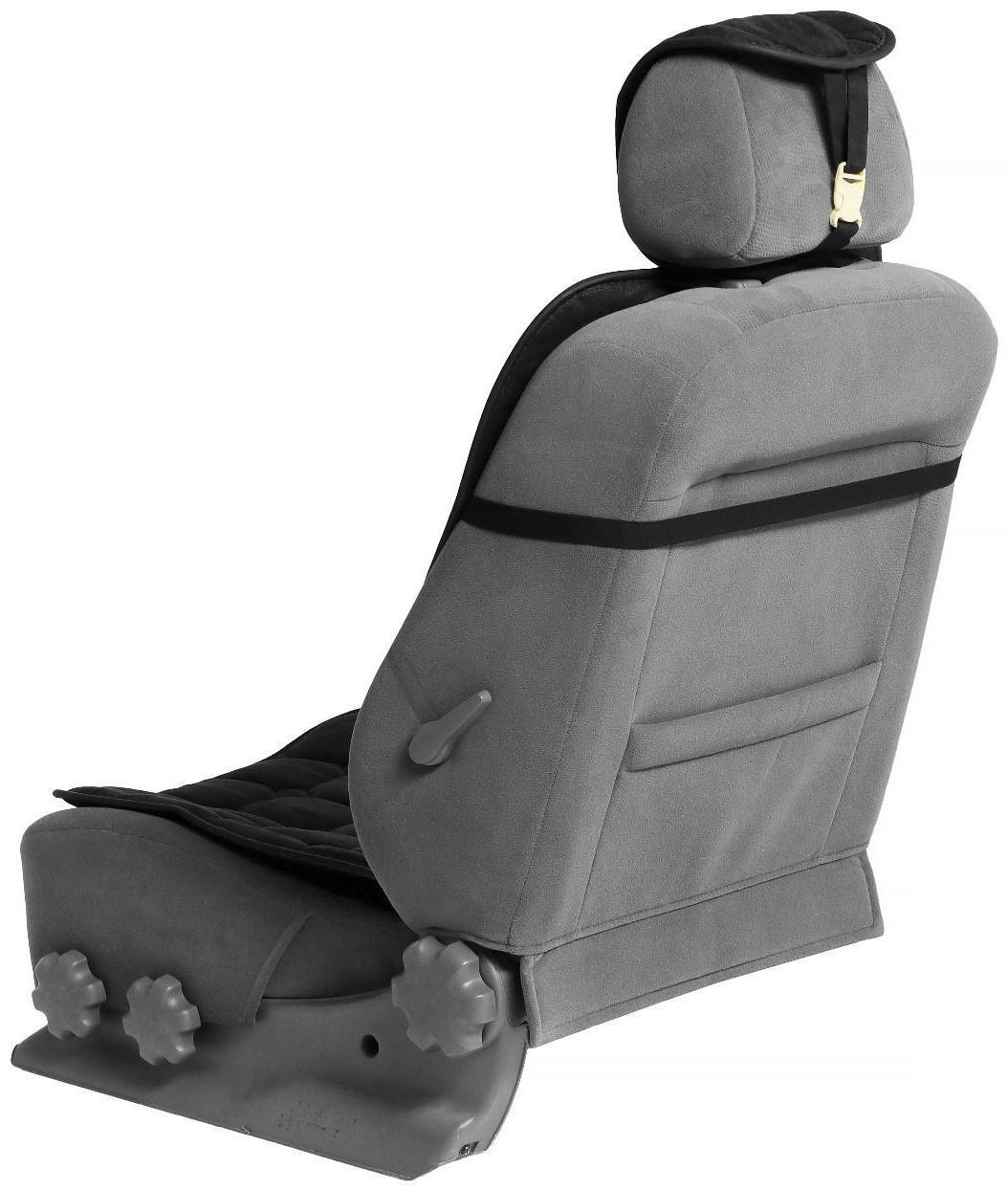 Накидка на переднее сиденье авто 140×50 см, искусственный мех, черный