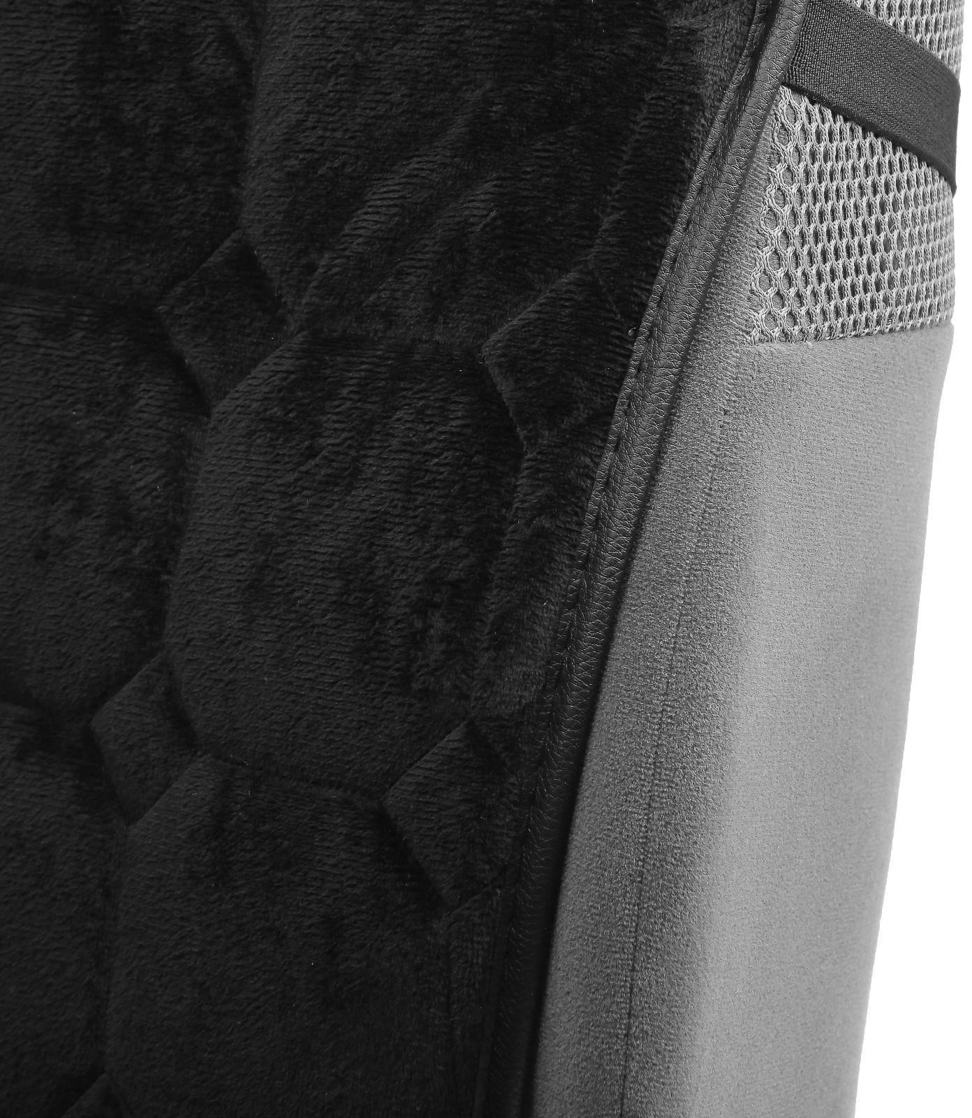 Накидка на переднее сиденье авто 140×50 см, искусственный мех, черный