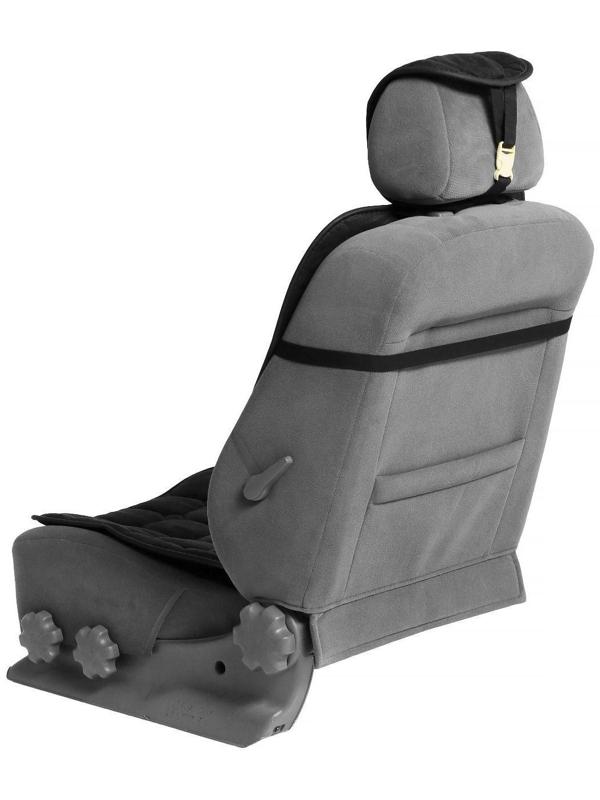 Накидка на переднее сиденье авто 140×50 см, искусственный мех, черный