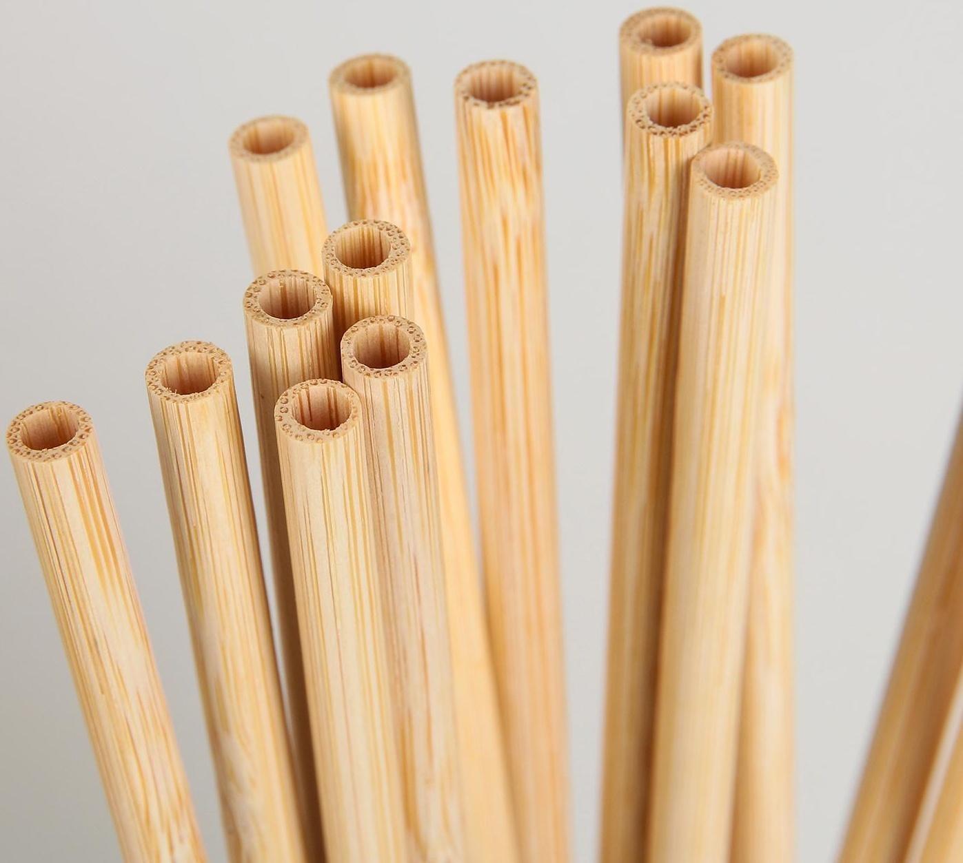 Набор бамбуковых трубочек для коктейлей «Панда», 20×0,3 см