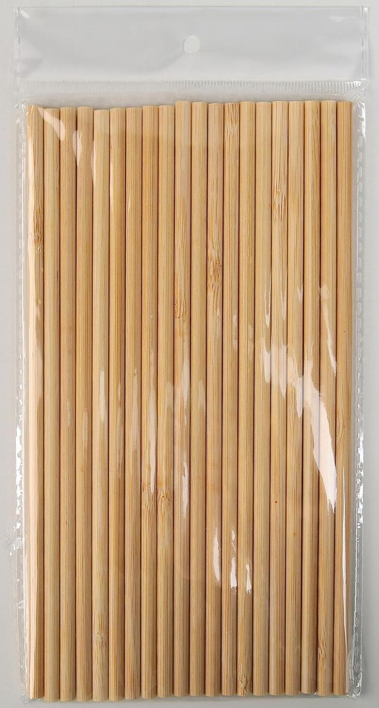 Набор бамбуковых трубочек для коктейлей «Панда», 20×0,3 см