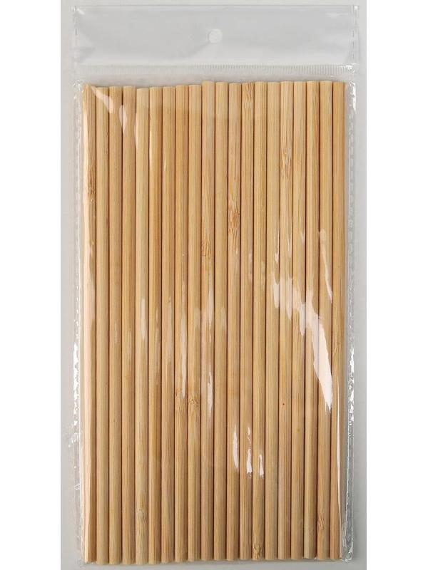 Набор бамбуковых трубочек для коктейлей «Панда», 20×0,3 см